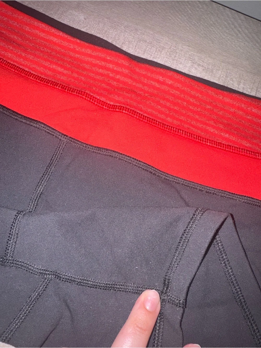 Lululemon Black Shorts with Red / Pink Waistband